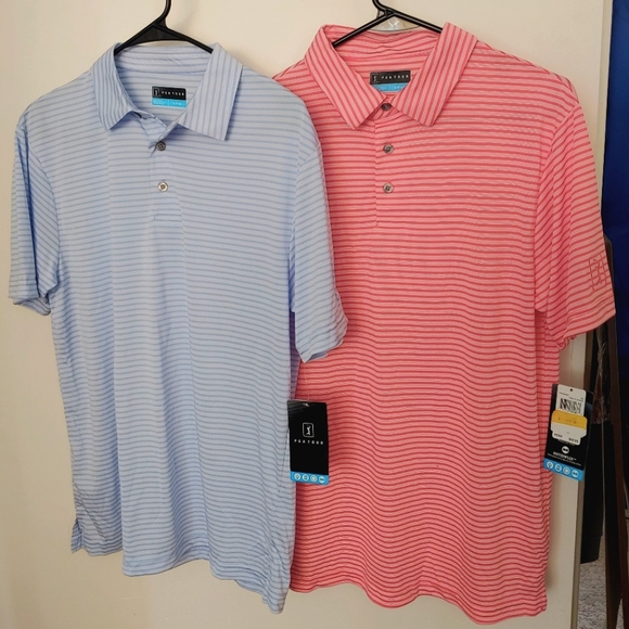 2 PGA Tour Golf Polos Men's Small - Picture 1 of 6